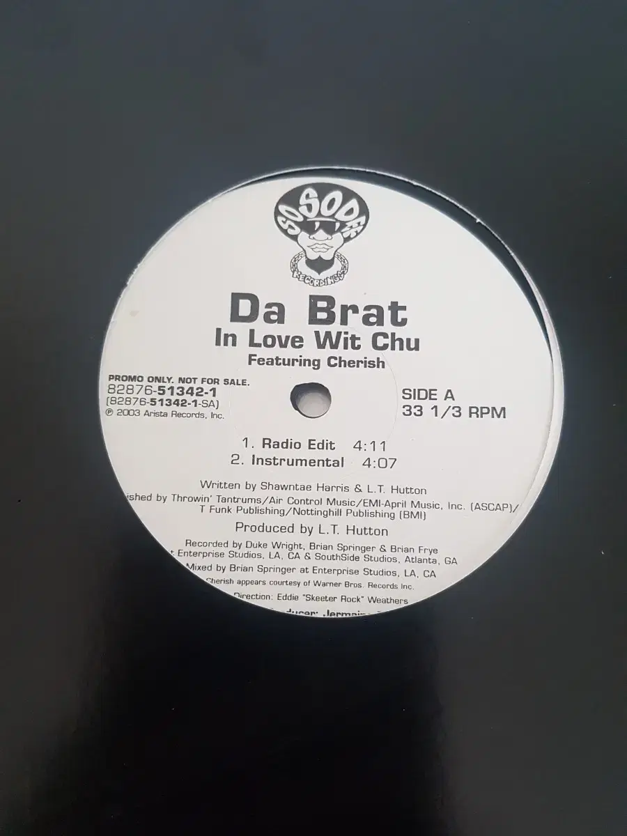 흑인음악 힙합 Da Brat 미국 Promo 12인치싱글 바이닐 엘피